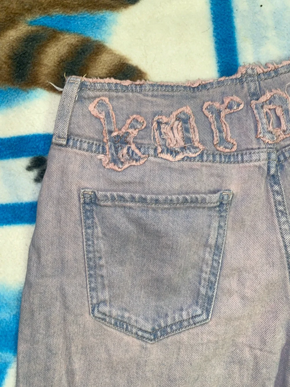 Sanrio Kurami Lavender Jeans with Rhinestone Detailing
